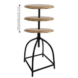thumbnail of Drehhocker Barhocker Hocker Drehstuhl höhenverstellbar Massivholz Sitz Metall Gestell : schwarz matt - tabacco