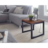 thumbnail of Beistelltisch 45x40x45 cm Sheesham Massivholz / Metall Wohnzimmertisch, Industrial Style Designer Holztisch, Tisch Wohnzimmer, Kleiner Couchtisch