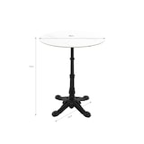 thumbnail of METRO PROFESSIONAL Mesa de comedor gastro, acero/piedra, aspecto mármol, Ø 60 cm x 74 cm, redonda, blanco