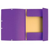 thumbnail of Exacompta 55408E 25x Sammelmappe mit Gummizug und 3 Klappen aus Colorspan-Karton 355g/m2 - A4 - Violett