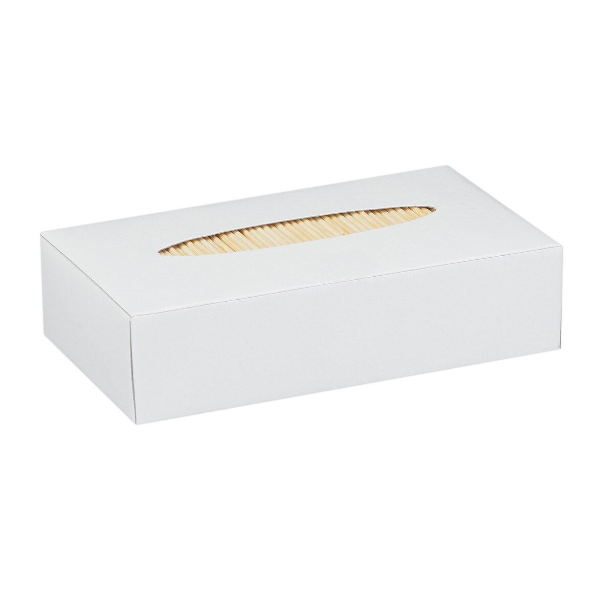Relaxdays Zahnstocher Holz 5000er Set, Zahnhölzer dünn, für Zahnhygiene, Häppchen & Basteln, Zahnhölzchen, 6,5 cm, natur