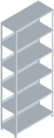 thumbnail of Aktenregal, Grundfeld, HxBxT 1850x750x300mm, Fachl. 60kg, 6xStahlboden, 6 OH