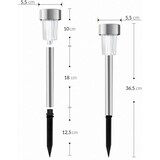thumbnail of MONZANA® LED Solarlampe Außen 16er Set Wetterfest Erdspieß Edelstahl Solar Gartenbeleuchtung Solarleuchte Wegeleuchte