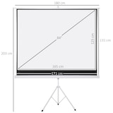 thumbnail of HOMCOM Tela de Projeção Dobrável 84 Polegadas Formato 4:3 com Altura Ajustável para Cinema em Casa Apresentações 180x203 cm Branco