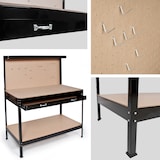 thumbnail of tectake Banco da lavoro con cassetto - 120 x 60 x 156 cm - 400855