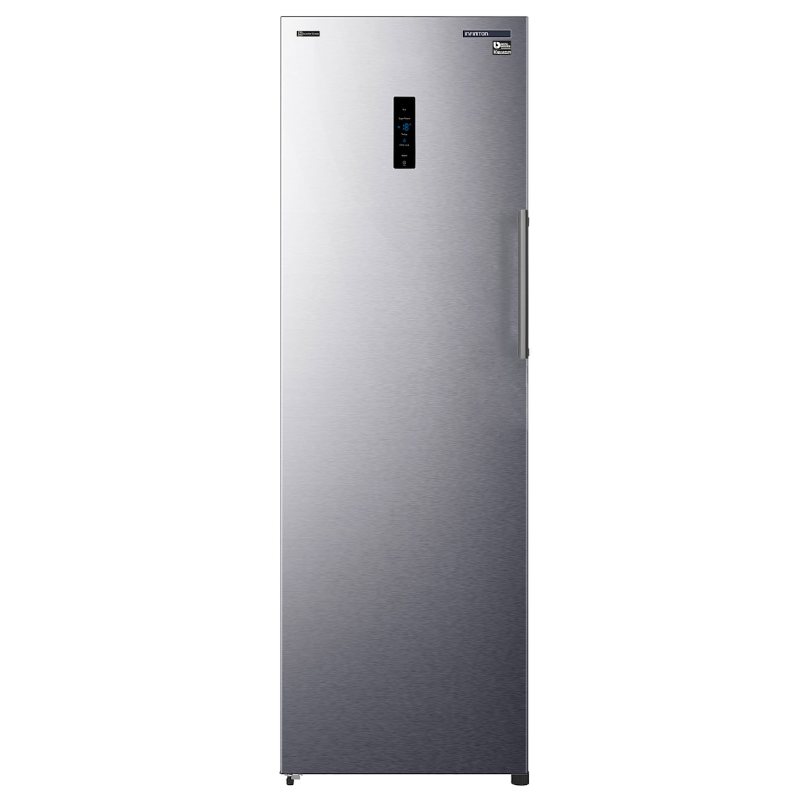 INFINITON Congelador Vertical CV-1HE85, 274 L, 185 cm, E, No Frost, Inox