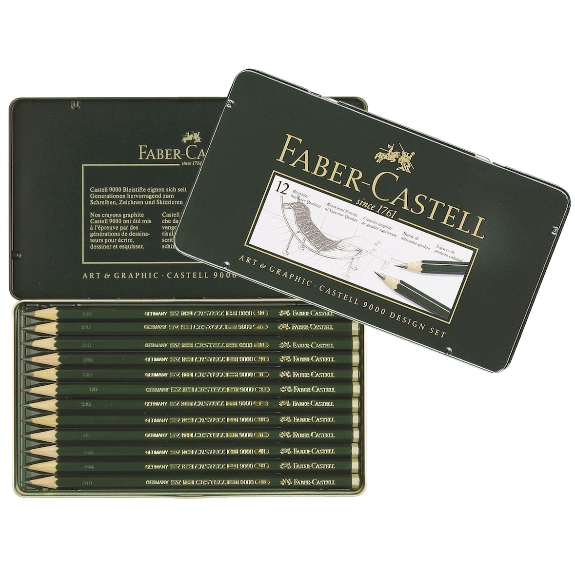Faber-Castell 119064 Bleistift CASTELL® 9000 12er Design Set(S)