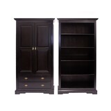 thumbnail of SIT Möbel Aktenschrank | 2 Türen, 2 Schubladen | Akazie-Holz antikfinish | B 98 x T 44 x H 183,5 cm | 09865-30 | Serie SAMBA