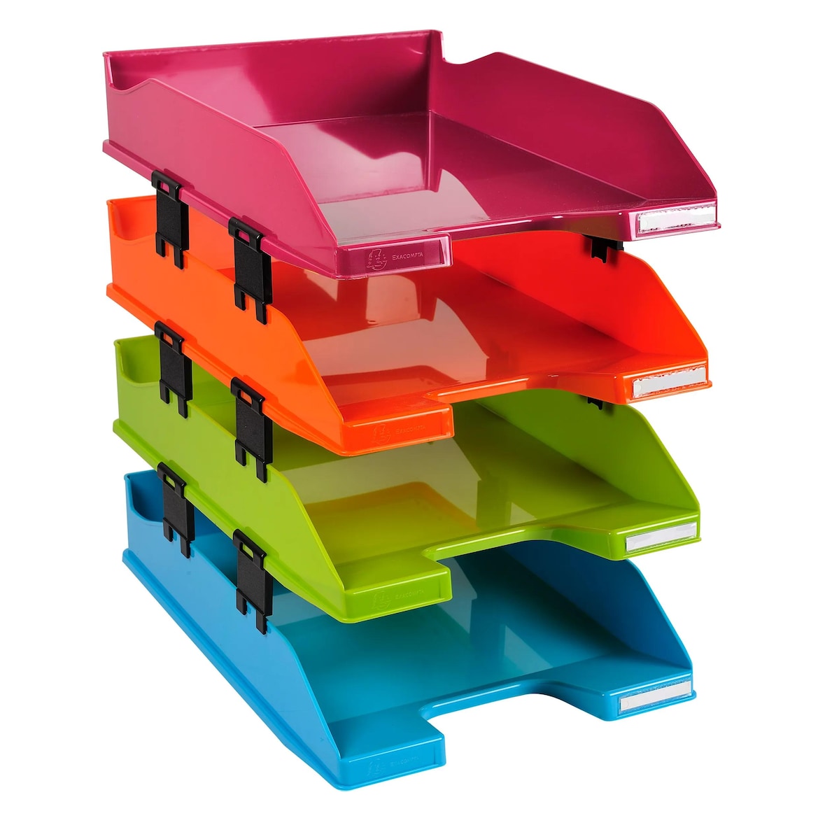 Exacompta 113298SETD Set mit 4 Briefablagen COMBO MIDI, Iderama - Farben sortiert
