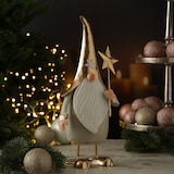 thumbnail of Weihnachtswichtel mit Stern Dekofigur aus Metall Zwerg Gnom 35cm