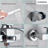 thumbnail of "ROSA" | Rubinetto per vasca a cascata doccia cromata| in acciaio inox con doccetta e supporto Set completo termostato vasca con rubinetto miscelatore