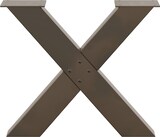 thumbnail of vidaXL Couchtischbeine X-Form 2 Stk. Naturstahl 50x(42-43) cm Stahl