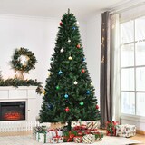 thumbnail of HOMCOM Árvore de Natal Artificial 240cm Ignífuga com 1499 Ramas com 2 Tipos de Pontas de PVC e Base de Aço Decoração de Natal para Interiores Verde