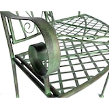 thumbnail of DanDiBo Sitzbank Halbrund Metall Wetterfest Grün 130 cm Baumbank 96009 Gartenbank Parkbank Eisenbank