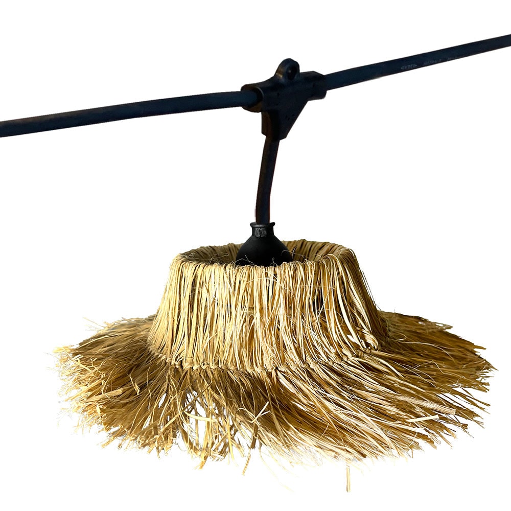 Lumisky TAHITI 70xE27 44M Lichterkette, verbindbar Stroh Beige