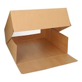 thumbnail of 100 Tortenkartons mit Deckel eckig 10 cm x 30 cm x 30 cm mit Sichtfenster aus PLA