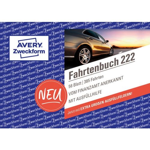 AVERY Zweckform Fahrtenbuch 222 DIN A6 quer Perforiert N/A 40 Blatt