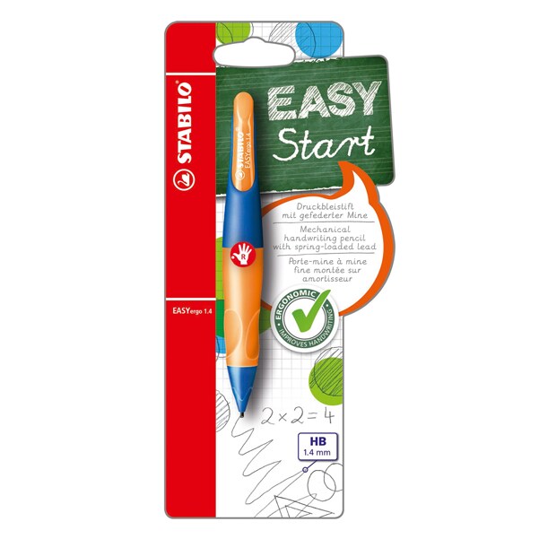 Ergonomischer Druckbleistift EASYergo 1.4, ultramarinblau/neonorange, R