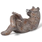 thumbnail of Moritz Dekofigur Lesebär Bär mit Brille liest Buch Dekoration lesen Leseratte
