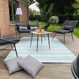 thumbnail of Tapis d'extérieur en polypropylène recyclé bleu 180 x 120 cm