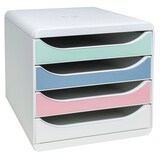 thumbnail of Exacompta 310303D Schubladenbox BIG BOX, 4 Schubladen, AutentiK - Farben sortiert