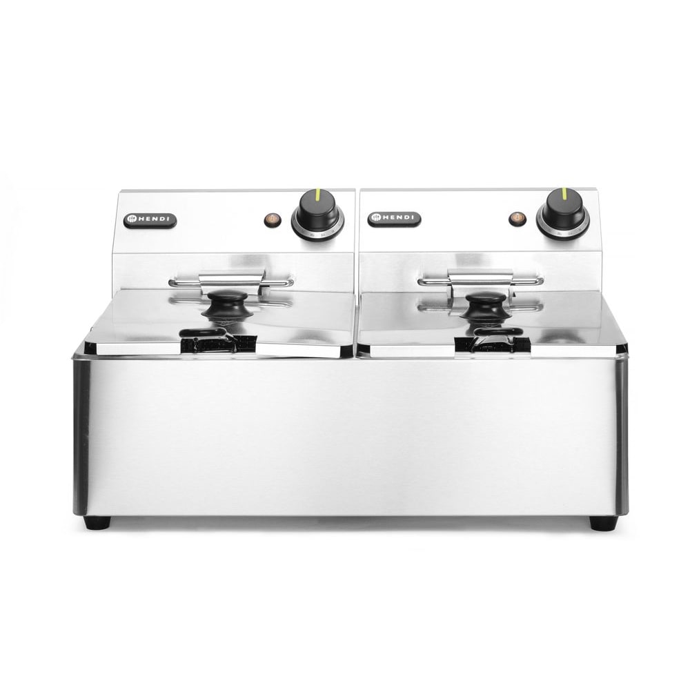 Friteuse Kitchen Line - 2x 6L, HENDI, Kitchen Line, 12L, 230V/6600W, 550x430x(H)290mm