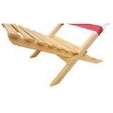 thumbnail of Klappstuhl Strandstuhl Anglerstuhl Gartenstuhl Stuhl zum Zusammenstecken rot-weißem Bezug V-10-353