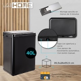 thumbnail of WellHome - Slimme Prullenbak 40L zwart 35,5x26x55 cm – Automatisch/Handmatig openen