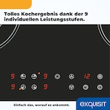 thumbnail of Exquisit Kochfeld EKC 601-2.1 BZ | Glaskeramik | Touch Control | 4 Kochstellen | Bräterzone | 6100 W