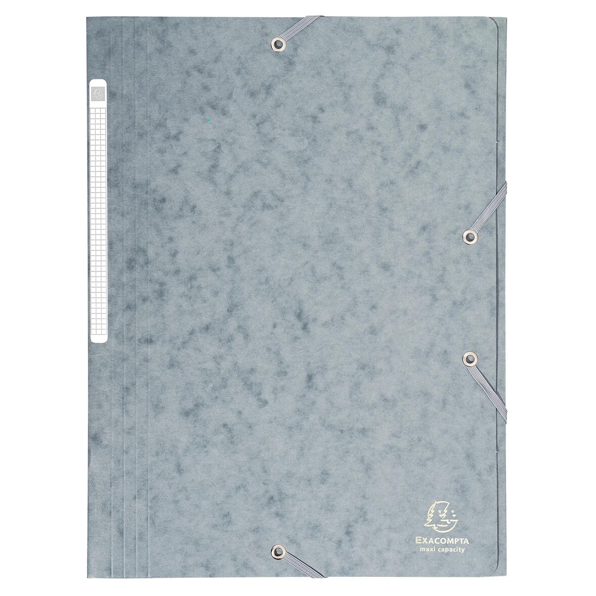 Exacompta 17110H 25x Elastomap Maxi Capacity met kleppen in glanskarton 425g/m2, 24x32cm voor formaat DIN A4, grijs