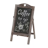 thumbnail of Reclamebord HWC-E51, krijtbord, 66x37x27cm Shabby-Look Vintage ~ bruin
