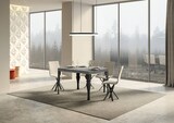 thumbnail of Ausziehbarer Tisch 90x130/390 cm Paxon Cemento Anthrazit Gestell