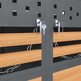 thumbnail of Mülltonnenbox 4er mit Pflanzdach für 120-240 Liter in Anthrazit, robust und modern 120x240x100 cm für funktionale und dekorative Aufbewahrung