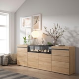 thumbnail of Cómoda, Cajonera, 214x35x75cm, Dormitorio, habitación, Chimenea eléctrica, Roble _455_12