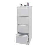 thumbnail of Hängeregisterschrank | HxBxT 134x46x62 cm | Format Legal + A4 abschließbar | Weiß | Aktenschrank Büroschrank Stahlschrank