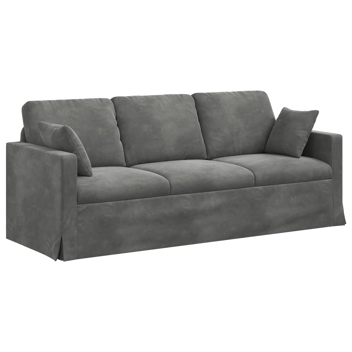 Canapé Gris foncé 198 x 78 x 80 cm Velours Modèle Atlas Line