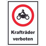 thumbnail of Schild Verbot Krafträder A2 (420x594mm)