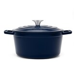thumbnail of La Fonderie 1890 ronde braadpan ALMA22 van geëmailleerd gietijzer, diameter 22 cm, inhoud 3,3 L, marineblauw