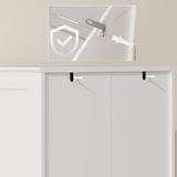 thumbnail of HOMCOM armario despensa cocina, con puertas acrílicas de cierre suave, 10 estantes, 8 compartimentos, 4 estantes ajustables, 60x40x162 cm, blanco