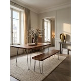 thumbnail of Esszimmer 120 x 45 x 40 cm Sitzbank BAGLI Massiv-Holz Sheesham Holz-Bank Natur-Produkt Küchenbank im