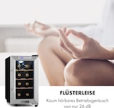 thumbnail of Klarstein Reserva 8 Uno Weinkühlschrank 23 Ltr 8 Fl 11-18 °C 26 dB Edelstahl Edelstahl
