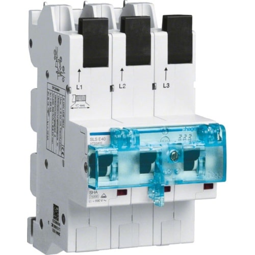 SLS-Schalter, E, 3p, Sammelschiene, 40A, 230V, 690V/Ui, 25kA, 6kV, Gr:2, IP2X, HTS340E QuickConnect: