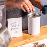 thumbnail of Spendendose, HMF 46000-07, 14,5 x 10 cm, Lichtgrau