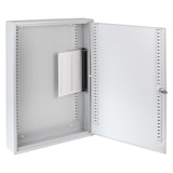 thumbnail of HMF Schlüsselschrank groß aus Stahl, abschließbarer Schlüsselkasten für Büro, Verwaltung oder Fuhrpark, 100 Schlüsselhaken, 55 x 38 x 8 cm, Lichtgrau