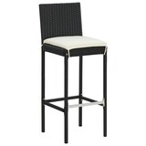 thumbnail of vidaXL 5-tlg. Gartenbar-Set Schwarz Massivholz Akazie und Poly Rattan