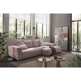 thumbnail of KAWOLA Sofa MIKA Ecksofa Cord rosa Longchair rechts