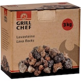 thumbnail of GRILLCHEF Lavasteine 3kg  Nachfüllpackung für Lavastein-Gasgrills  Gleichmäßige Wärmeverteilung & Wärmespeicherung  Zum Auffangen von Fett