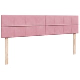 thumbnail of vidaXL Ottoman-Bett mit Matratzen & LEDs Rosa 200x200 cm Samt