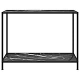 thumbnail of Mesa de consola negro vidrio templado 100x35x75 cm