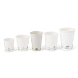 thumbnail of BIOZOYG 50 Stück Kaffeebecher 180ml / 7,5oz Einwegbecher Pappbecher weiß mit Bedruckung, kompostierbar nachhaltig Partybecher Trinkbecher Biobecher